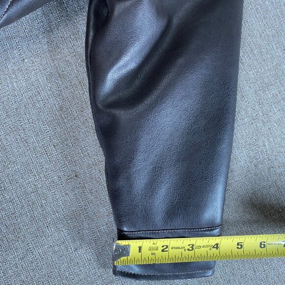 Kenneth Cole Reaction Faux Leather Jacket Kids Boys 4 Brown Biker Jacket - Picture 9 of 15